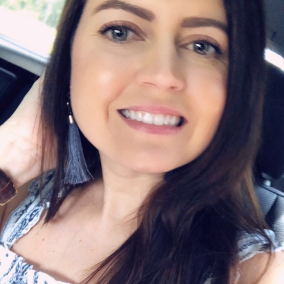 FLASH SALE! Rose Gold/Dusty Blue Tassel earrings - Picture 2 of 6